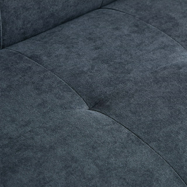 Onbeam 94" Futon Sofa Bed, Convertible Sleeper Sofa for Living Room, Right Facing Chaise, Linen, Gray