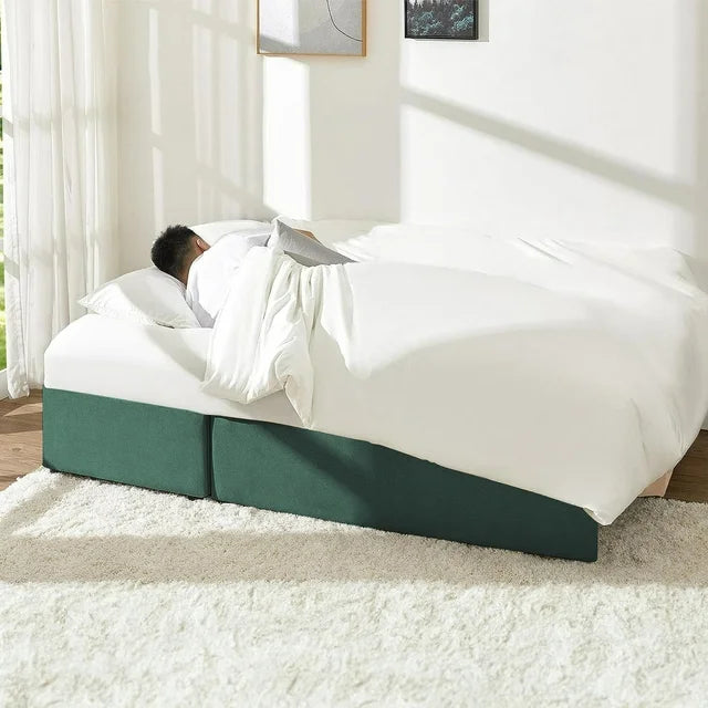 Onbeam 83" Sofa Bed, Sleeper Sofa, Pull Out Bed with Storage Chaise for Living Room, Linen, Green