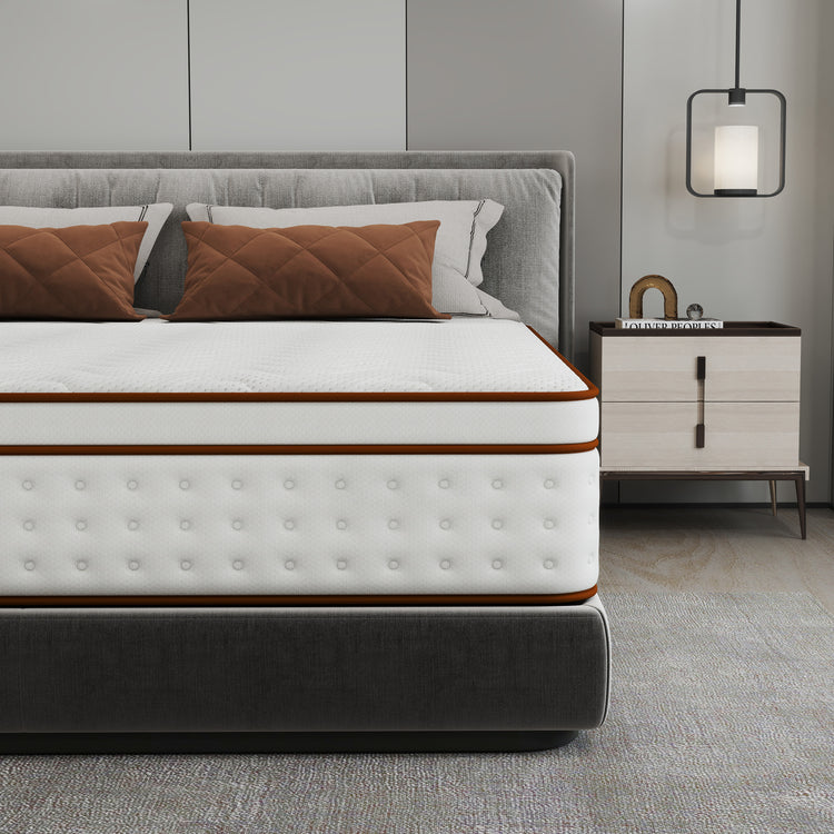 OnBeam 10" King Mattress, Medium Firm Memory Foam Mattress in a Box, Motion Isolation